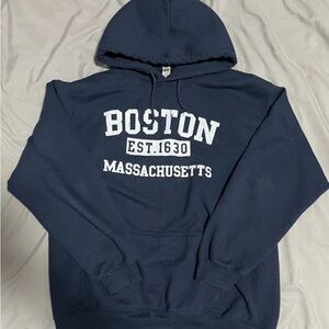 Boston Massachusetts Navy Hoodie